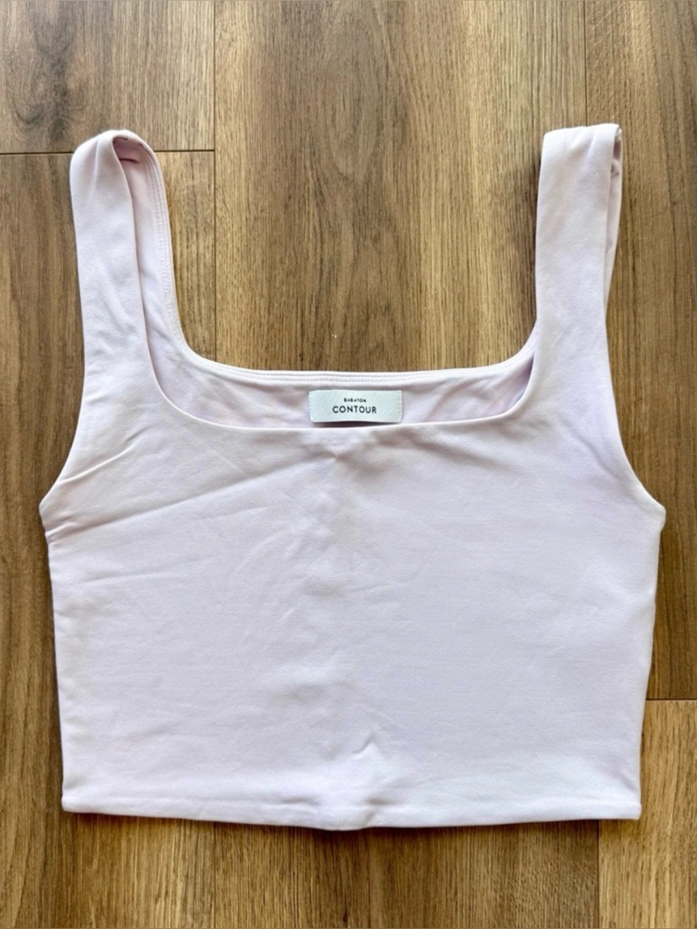 nwot Babaton contour squareneck tank baby pink S